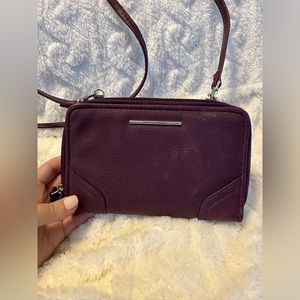 EUC DARK PURPLE CROSSBODY/WALLET